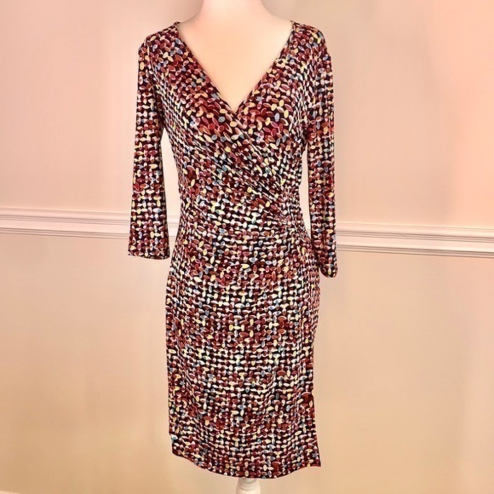 LAUNDRY By Design Surplice Faux Wrap Dress 4